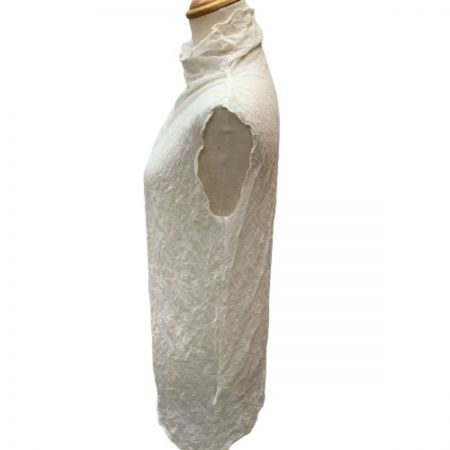  ISSEY MIYAKE イッセイミヤケ ノースリーブカットソー シワ加工 SIZE M IM63-JK102 ホワイト