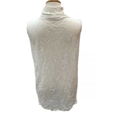  ISSEY MIYAKE イッセイミヤケ ノースリーブカットソー シワ加工 SIZE M IM63-JK102 ホワイト