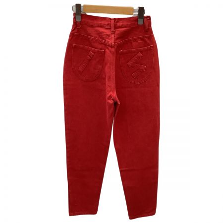  ISSEY MIYAKE イッセイミヤケ レディース デニムパンツ SIZE M レッド