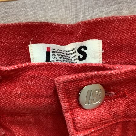  ISSEY MIYAKE イッセイミヤケ レディース デニムパンツ SIZE M レッド