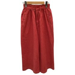 ♪♪ ISSEY MIYAKE イッセイミヤケ IS レディース ワイドパンツ SIZE M レッド Bランク
