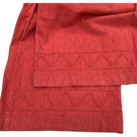  ISSEY MIYAKE イッセイミヤケ IS レディース ワイドパンツ SIZE M レッド
