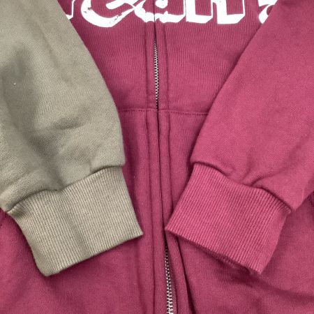  BTS メンズ 韓国  パーカー SIZE M カーキ×エンジ