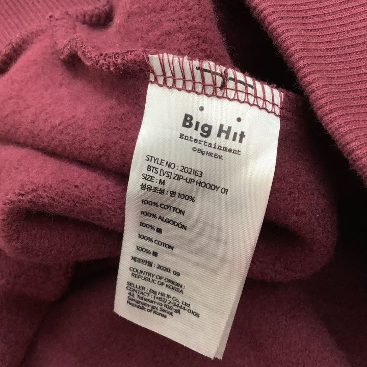 BTS big hit パーカー　Mサイズ BTS JUNGKOOK ジョングク 手書き パーカー Mサイズ