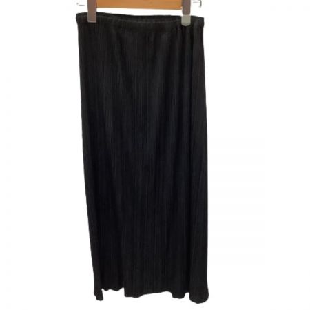  ISSEY MIYAKE イッセイミヤケ PLEATS PLEASE ロングスカート SIZE 2 PP55-J6102 ブラック