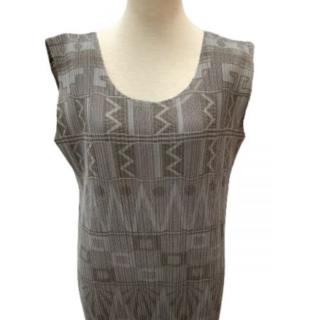  ISSEY MIYAKE イッセイミヤケ PLEATS PLEASE ワンピース インナー付 SIZE 3 PP61-JH675 グレー