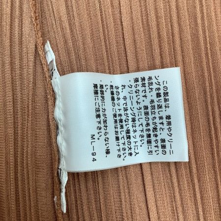 ISSEY MIYAKE イッセイミヤケ PLEATS PLEASE カーディガン ベロア 光沢 PP53-J0804 ブラウン