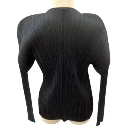  ISSEY MIYAKE イッセイミヤケ PLEATS PLEASE カーディガン SIZE 3 PP55-J0101 ブラック