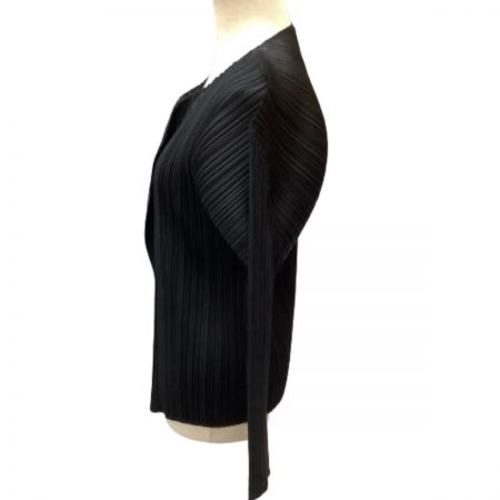  ISSEY MIYAKE イッセイミヤケ PLEATS PLEASE カーディガン SIZE 3 PP55-J0101 ブラック