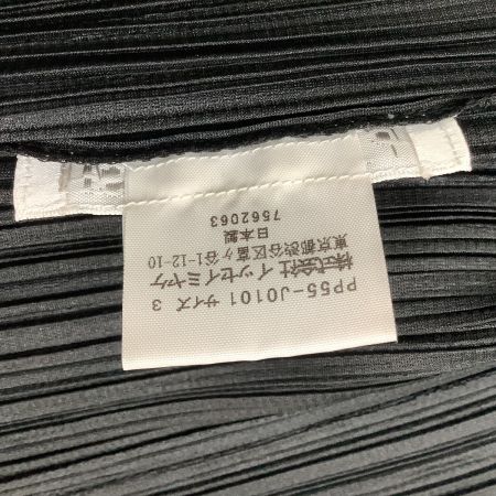  ISSEY MIYAKE イッセイミヤケ PLEATS PLEASE カーディガン SIZE 3 PP55-J0101 ブラック