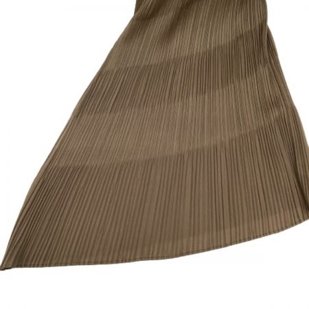  ISSEY MIYAKE イッセイミヤケ  PLEATS PLEASE ノースリーブワンピース 変形 SIZE 4 PP51-JH866 ベージュ