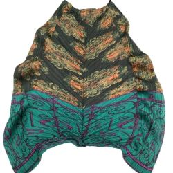 ♪♪ ISSEY MIYAKE イッセイミヤケ PLEATS PLEASE スカート 変形 SIZE 3 PP53-JG797 グリーン Bランク