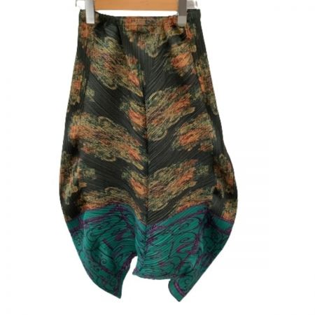  ISSEY MIYAKE イッセイミヤケ PLEATS PLEASE スカート 変形 SIZE 3 PP53-JG797 グリーン