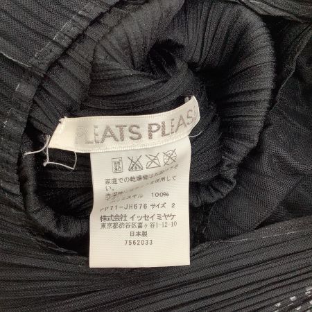  ISSEY MIYAKE イッセイミヤケ PLEATS PLEASE ノースリーブワンピース スカート SIZE 2 PP71-JH676 ブラック