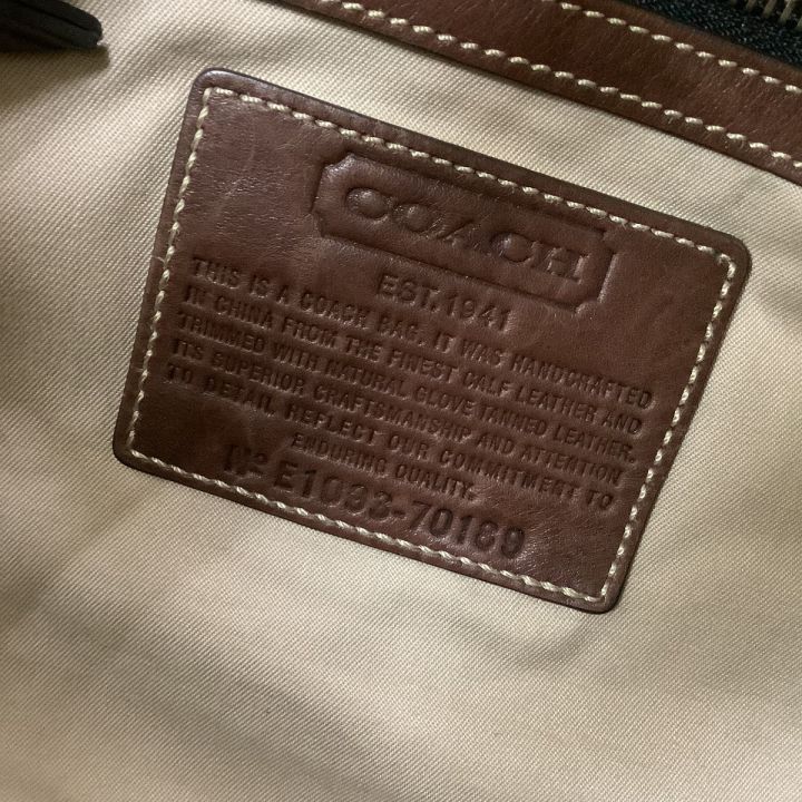 中古】 COACH コーチ メンズ ショルダーバッグ ハンドバッグ レザー ...