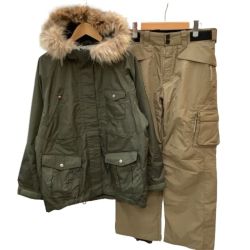 ♪♪ KissMark キスマーク レディース スノーウェア 上下セット SIZE L カーキ×ベージュ Bランク