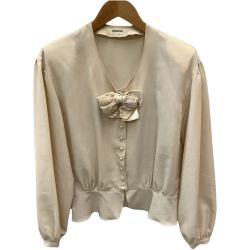 INGEBORG インゲボルグ レディース シャツ ブラウス リボン  アイボリー Bランク