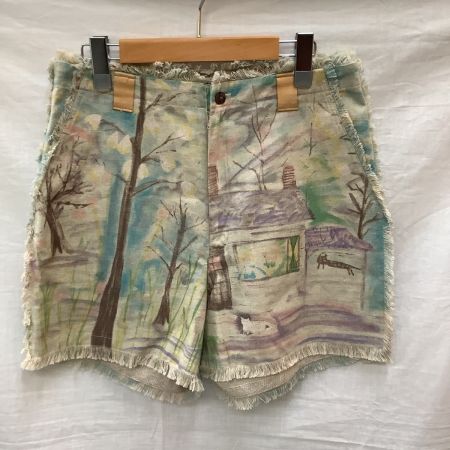  ISSEY MIYAKE イッセイミヤケ 希少 レア レディース セットアップ ジャケット パンツ SIZE M 風景柄 花柄 ベージュ