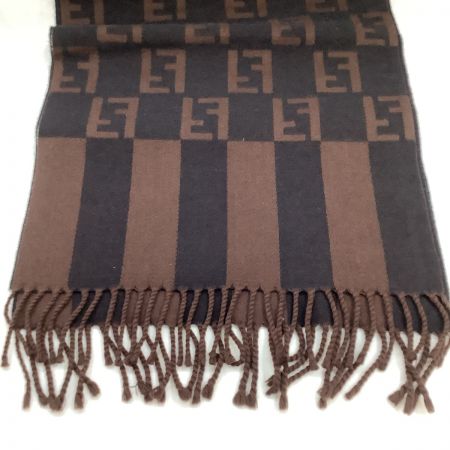  FENDI フェンディ レディース マフラー ズッカ柄 ブラック