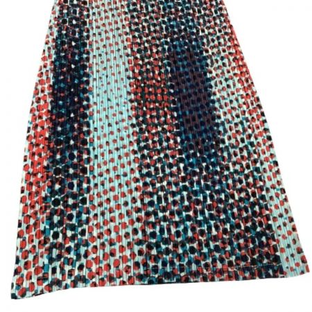  ISSEY MIYAKE イッセイミヤケ PLEATS PLEAS希少 レア ワンピース スカート ドット PP53-JH594 ブルー