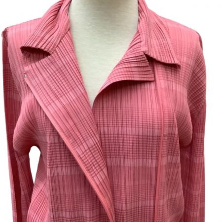  ISSEY MIYAKE イッセイミヤケ PLEATS PLEASE ジャケット 変形 ファスナー  PP71-JD652 ピンク