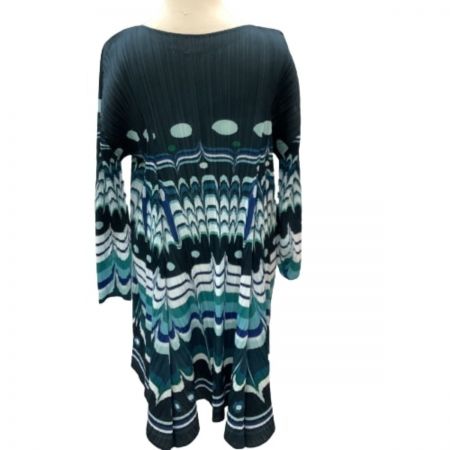  ISSEY MIYAKE イッセイミヤケ PLEATS PLEASE 2016AW ワンピース スカート PP63-JH772 ネイビー