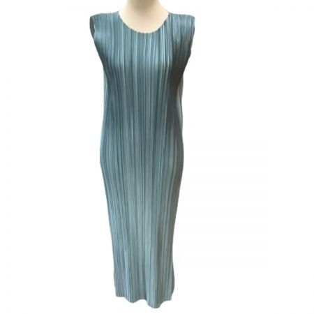  ISSEY MIYAKE イッセイミヤケ PLATS PLEASE ワンピース グラデーション  PP53-JH512 ペパーミント