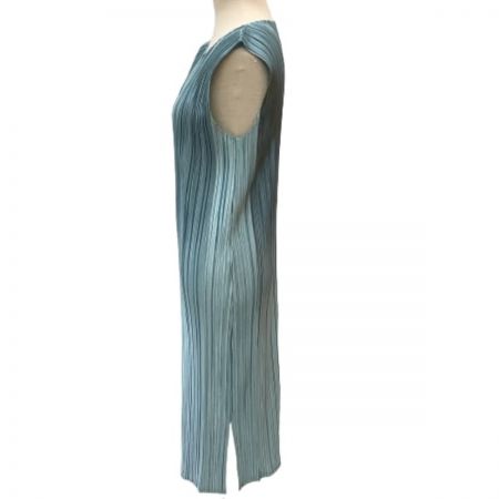  ISSEY MIYAKE イッセイミヤケ PLATS PLEASE ワンピース グラデーション  PP53-JH512 ペパーミント