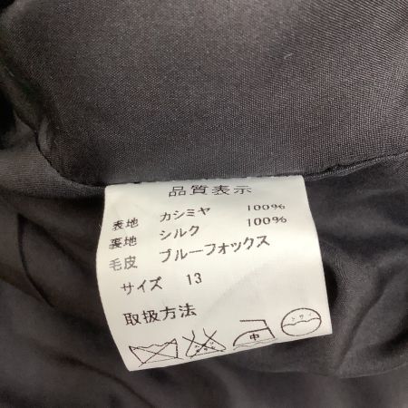 レディース ジャケット カシミヤ100% シルク100％ ブルーフォックス SIZE 13号 ブラック