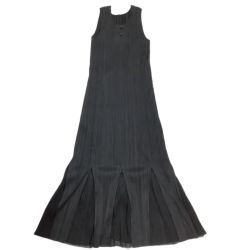 ♪♪ ISSEY MIYAKE イッセイミヤケ PLATS PLEASE 変形デザイン ノースリーブワンピース SIZE 4 ブラック Bランク