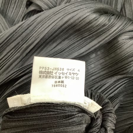  ISSEY MIYAKE イッセイミヤケ PLATS PLEASE 変形デザイン ノースリーブワンピース SIZE 4 ブラック