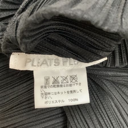  ISSEY MIYAKE イッセイミヤケ PLATS PLEASE 変形デザイン ノースリーブワンピース SIZE 4 ブラック