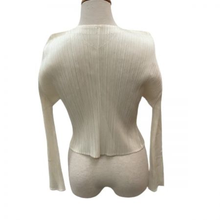  ISSEY MIYAKE イッセイミヤケ PLATS PLEASE カーディガン SIZE 3 PP01-JO226 アイボリー
