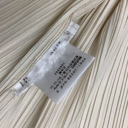  ISSEY MIYAKE イッセイミヤケ PLATS PLEASE カーディガン SIZE 3 PP01-JO226 アイボリー