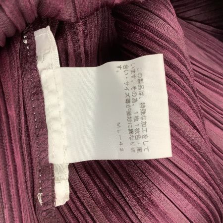  ISSEY MIYAKE イッセイミヤケ PLATS PLEASE アンサンブル カットソー カーディガン PP63-JK811 PP63-J0813 ブラウン×中ワイン