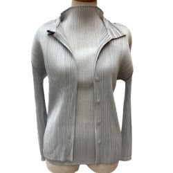 ♪♪ ISSEY MIYAKE イッセイミヤケ PLEATS PLEASE アンサンブル セットアップ  PP55-JJ101 ライトグレー Bランク