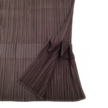 ISSEY MIYAKE イッセイミヤケ PLATS PLEASE 変形 ノースリーブワンピース  PP41-JH146 ブラウン