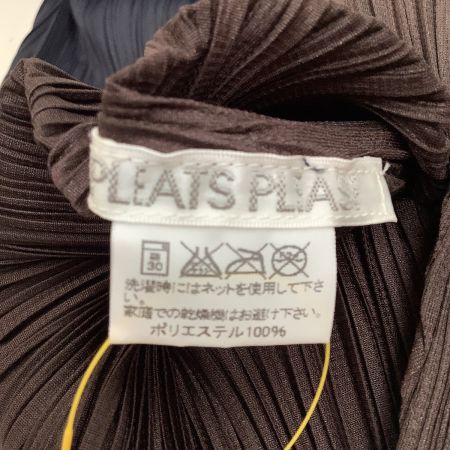  ISSEY MIYAKE イッセイミヤケ PLATS PLEASE 変形 ノースリーブワンピース  PP41-JH146 ブラウン