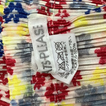  ISSEY MIYAKE イッセイミヤケ PLEATS PLEASE スカート 花柄 総柄 スリッド  PP22-JG878 ホワイト