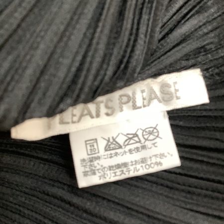  ISSEY MIYAKE イッセイミヤケ PLEATS PLEASE 変形 シャツ 遊び襟 SIZE 3 PP41-JJ822 ブラック