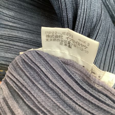  ISSEY MIYAKE イッセイミヤケ PLATS PLEASE ノースリーブカットソー デニム転写  PP22-JE893 ネイビー