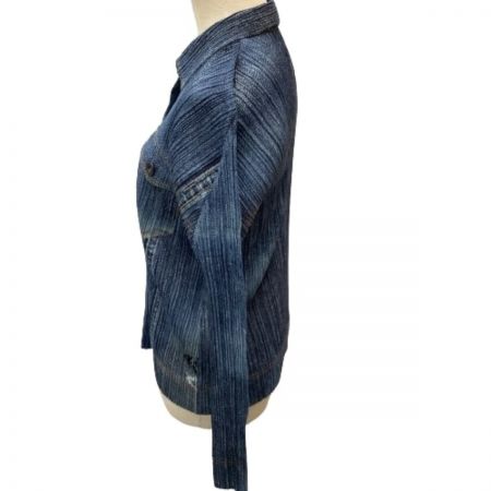 イッセイミヤケ PLEATS PLEASE シャツ ブラウス デニム転写 PLEATS PLEASE ISSEY MIYAKE】プリーツプリーズイッセイミヤケ