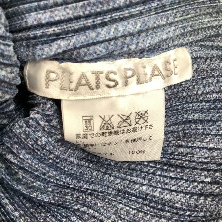  ISSEY MIYAKE イッセイミヤケ PLATS PLEASE デニム転写 シャツ ジャケット PP71-JD536 ブルー