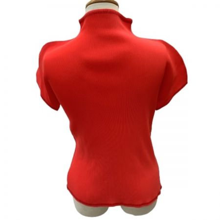 ISSEY MIYAKE イッセイミヤケ PLATS PLEASE レディース カットソー SIZE 3 PP21-FK303 レッド