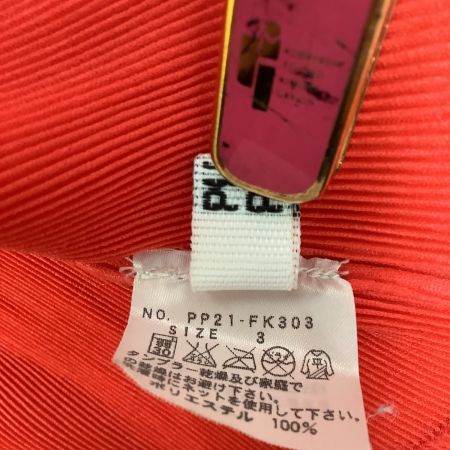  ISSEY MIYAKE イッセイミヤケ PLATS PLEASE レディース カットソー SIZE 3 PP21-FK303 レッド