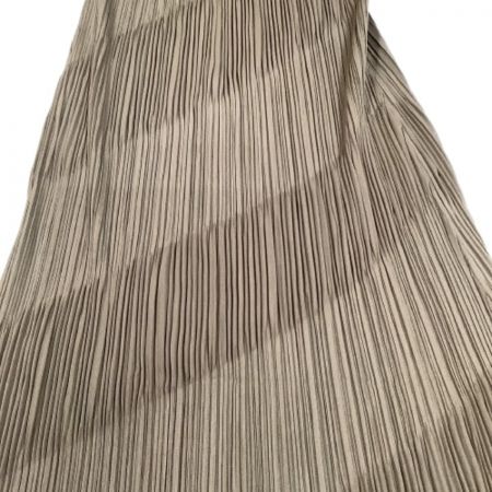 ISSEY MIYAKE イッセイミヤケ PLATS PLEASE ノースリーブワンピース SIZE 3 PP51-JH866 ブラウン