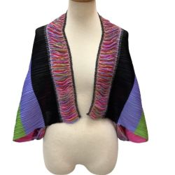 ♪♪ ISSEY MIYAKE イッセイミヤケ PLEATS PLEASE ボレロ  変形 レア SIZE F PP72-AD741 ピンク Bランク