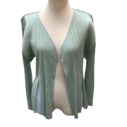 ♪♪ ISSEY MIYAKE イッセイミヤケ カーディガン ジャケット 異素材 SIZE 3 pleats please PP01-J0843 ミント Bランク