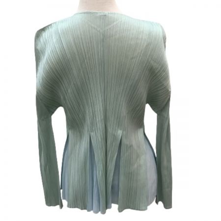  ISSEY MIYAKE イッセイミヤケ カーディガン ジャケット 異素材 SIZE 3 pleats please PP01-J0843 ミント