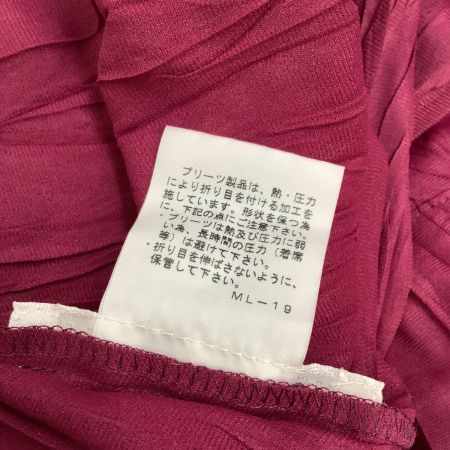ISSEY MIYAKE イッセイミヤケ PLEATS PLEASE 変形デザイン ノースリーブカットソー SIZE 3 ワインレッド